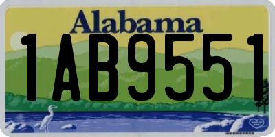 AL license plate 1AB9551