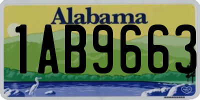 AL license plate 1AB9663