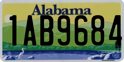 AL license plate 1AB9684