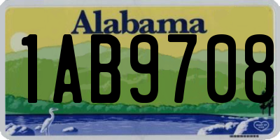 AL license plate 1AB9708