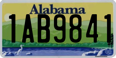 AL license plate 1AB9841