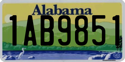 AL license plate 1AB9851