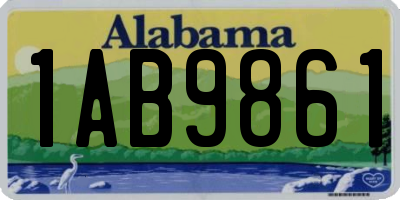 AL license plate 1AB9861