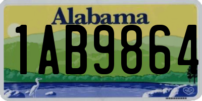 AL license plate 1AB9864