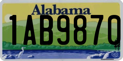 AL license plate 1AB9870