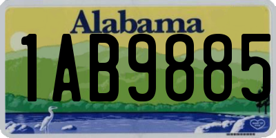 AL license plate 1AB9885