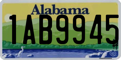 AL license plate 1AB9945