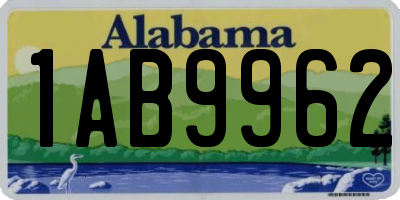 AL license plate 1AB9962