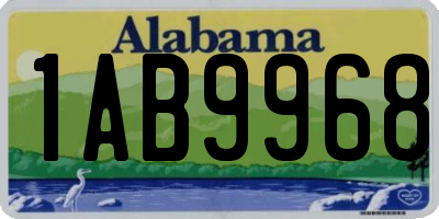 AL license plate 1AB9968