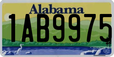 AL license plate 1AB9975