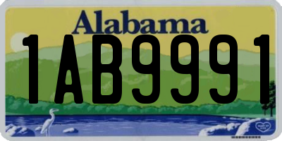 AL license plate 1AB9991