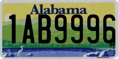 AL license plate 1AB9996