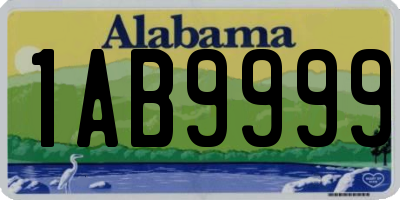 AL license plate 1AB9999