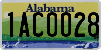 AL license plate 1AC0028