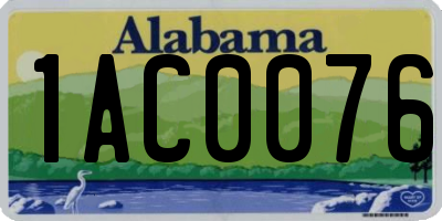 AL license plate 1AC0076