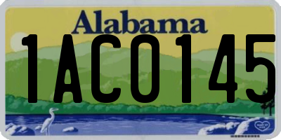 AL license plate 1AC0145