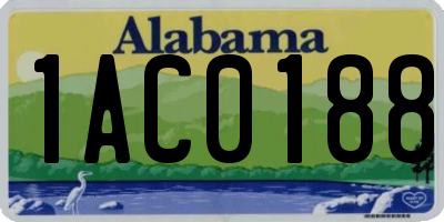 AL license plate 1AC0188
