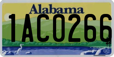 AL license plate 1AC0266