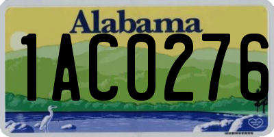 AL license plate 1AC0276