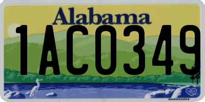 AL license plate 1AC0349