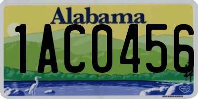 AL license plate 1AC0456