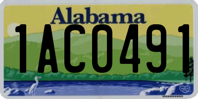 AL license plate 1AC0491