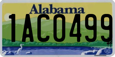 AL license plate 1AC0499