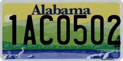AL license plate 1AC0502