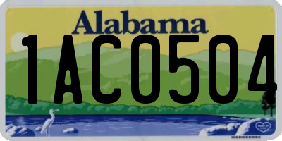 AL license plate 1AC0504