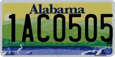 AL license plate 1AC0505