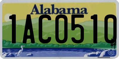 AL license plate 1AC0510