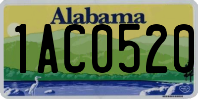 AL license plate 1AC0520