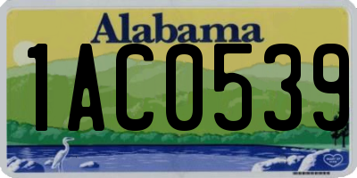 AL license plate 1AC0539