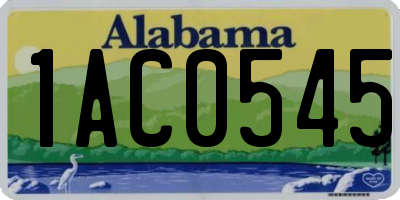 AL license plate 1AC0545