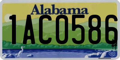 AL license plate 1AC0586