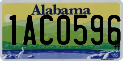 AL license plate 1AC0596