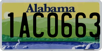 AL license plate 1AC0663