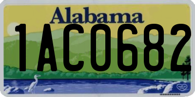 AL license plate 1AC0682