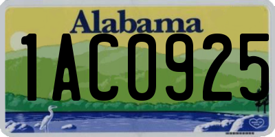 AL license plate 1AC0925