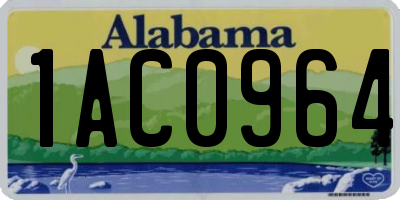 AL license plate 1AC0964