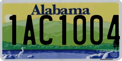 AL license plate 1AC1004