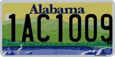 AL license plate 1AC1009