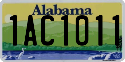 AL license plate 1AC1011