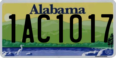 AL license plate 1AC1017