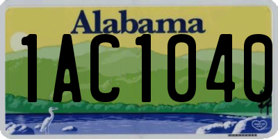 AL license plate 1AC1040