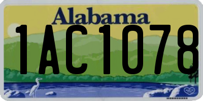 AL license plate 1AC1078