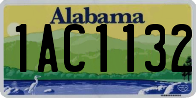 AL license plate 1AC1132