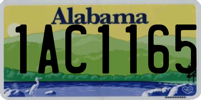 AL license plate 1AC1165