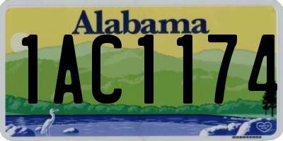 AL license plate 1AC1174