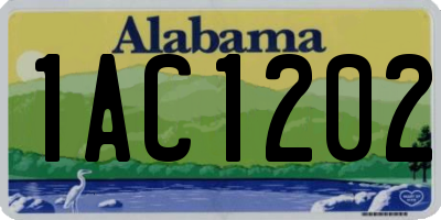 AL license plate 1AC1202